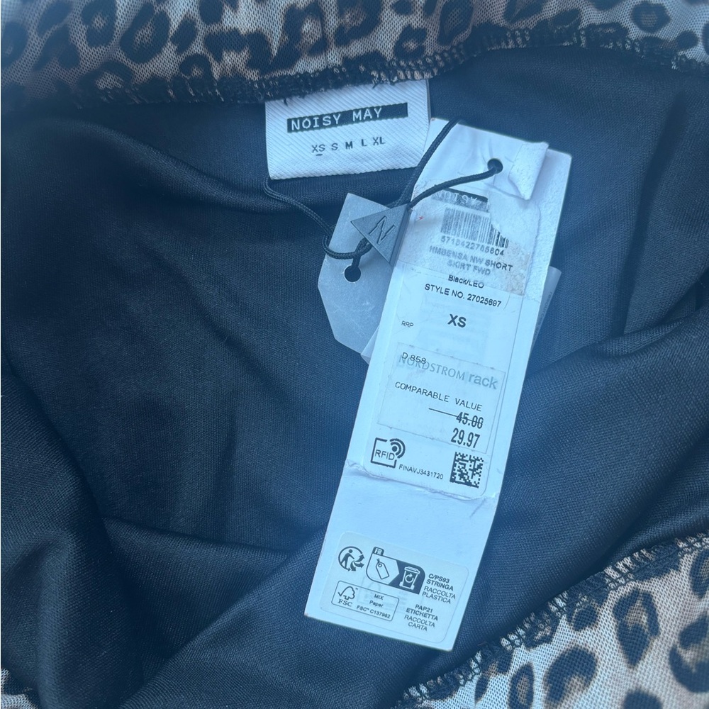 Leopard Print Ruffle Hem Skirt Nordstrom rack nwt - Picture 2 of 2